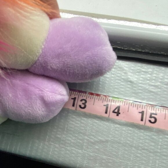 Warm and Cosy Rainbow White Unicorn Horse Microwavable Plush Lavender 14" Long - Picture 7 of 7